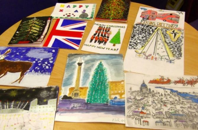 Art students design hotel’s Christmas card