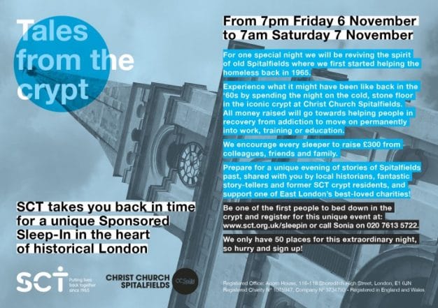 Zoe raises over £200 in 6 days for the SCT Sleep-In